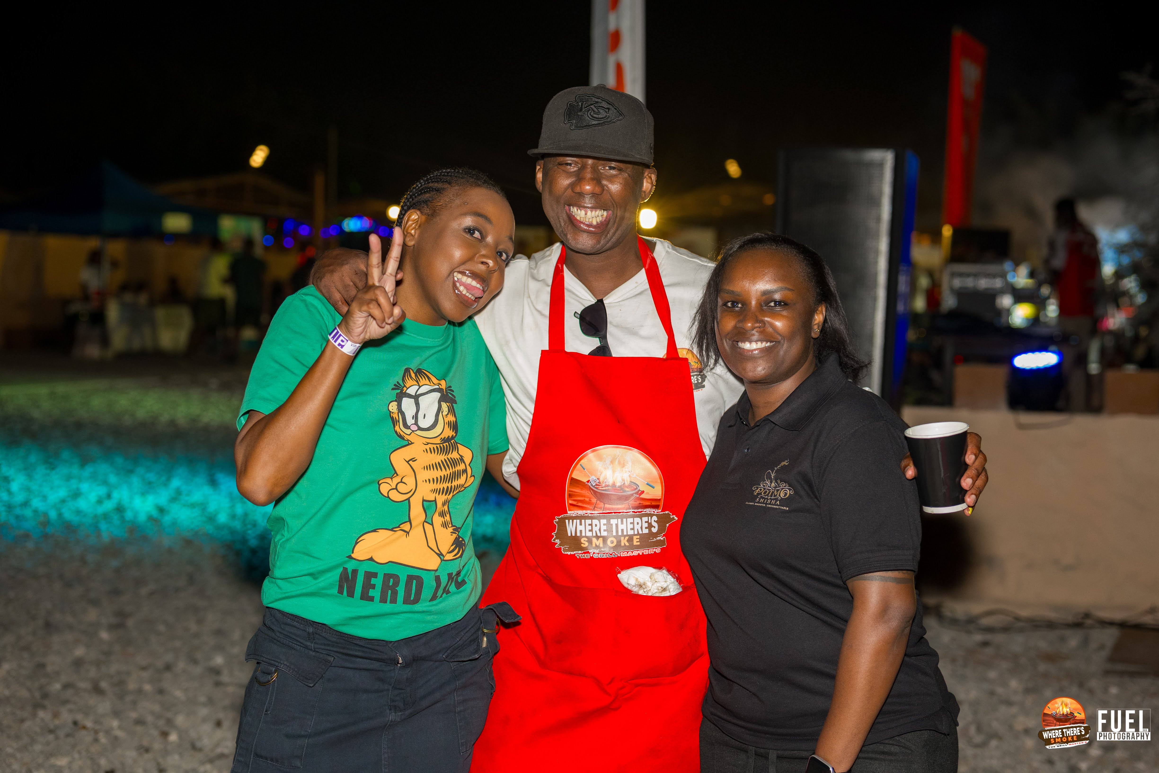 Light trails over the desert at Smoke Edition 7